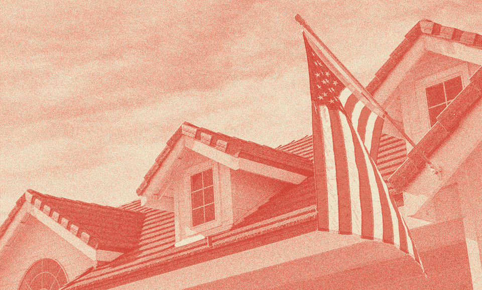 An outside view of a suburbian American household.