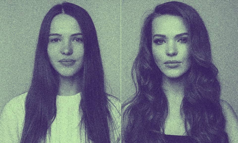 1 kızın fotoğrafı düzenlenmiş diğer fotoğraf düzenlenmemiş
