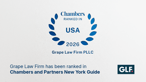 Grape Law Firm has been ranked in Chambers and Partners New York Guide