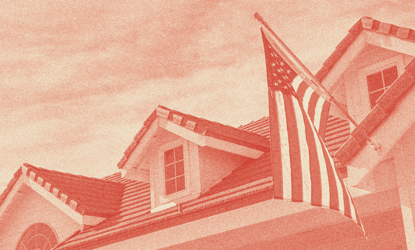 An outside view of a suburbian American household.