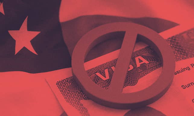 H-1B visa stock image
