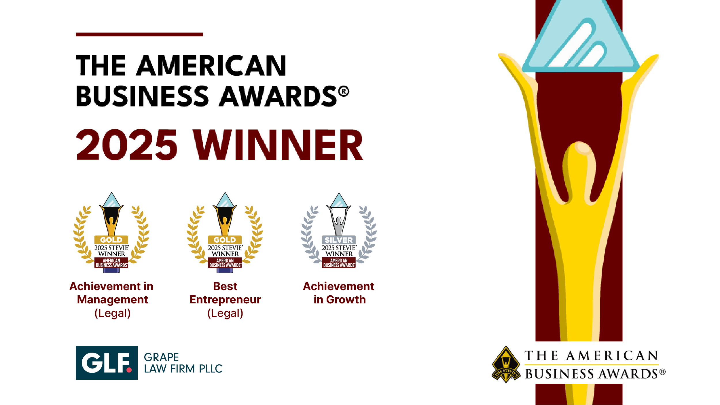 Grape Law Earns Three Prestigious U.S. Business Awards